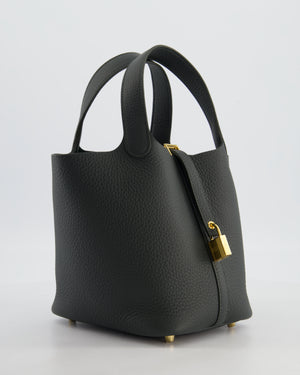 Hermès Picotin Lock 18 Bag in Vert Mangrove Clemence Leather with Permabrass Hardware
