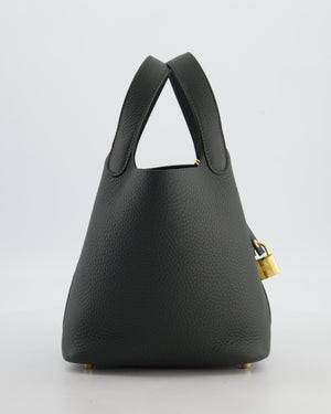 Hermès Picotin Lock 18 Bag in Vert Mangrove Clemence Leather with Permabrass Hardware