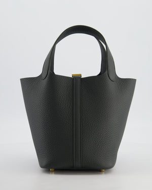 Hermès Picotin Lock 18 Bag in Vert Mangrove Clemence Leather with Permabrass Hardware
