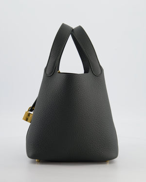 Hermès Picotin Lock 18 Bag in Vert Mangrove Clemence Leather with Permabrass Hardware