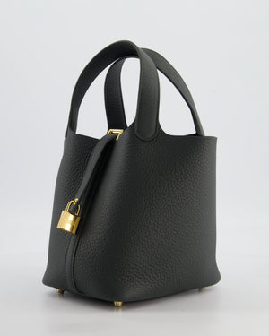 Hermès Picotin Lock 18 Bag in Vert Mangrove Clemence Leather with Permabrass Hardware