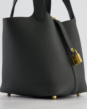 Hermès Picotin Lock 18 Bag in Vert Mangrove Clemence Leather with Permabrass Hardware