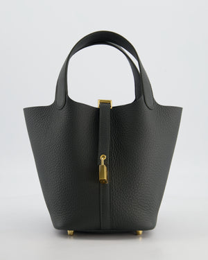 Hermès Picotin Lock 18 Bag in Vert Mangrove Clemence Leather with Permabrass Hardware