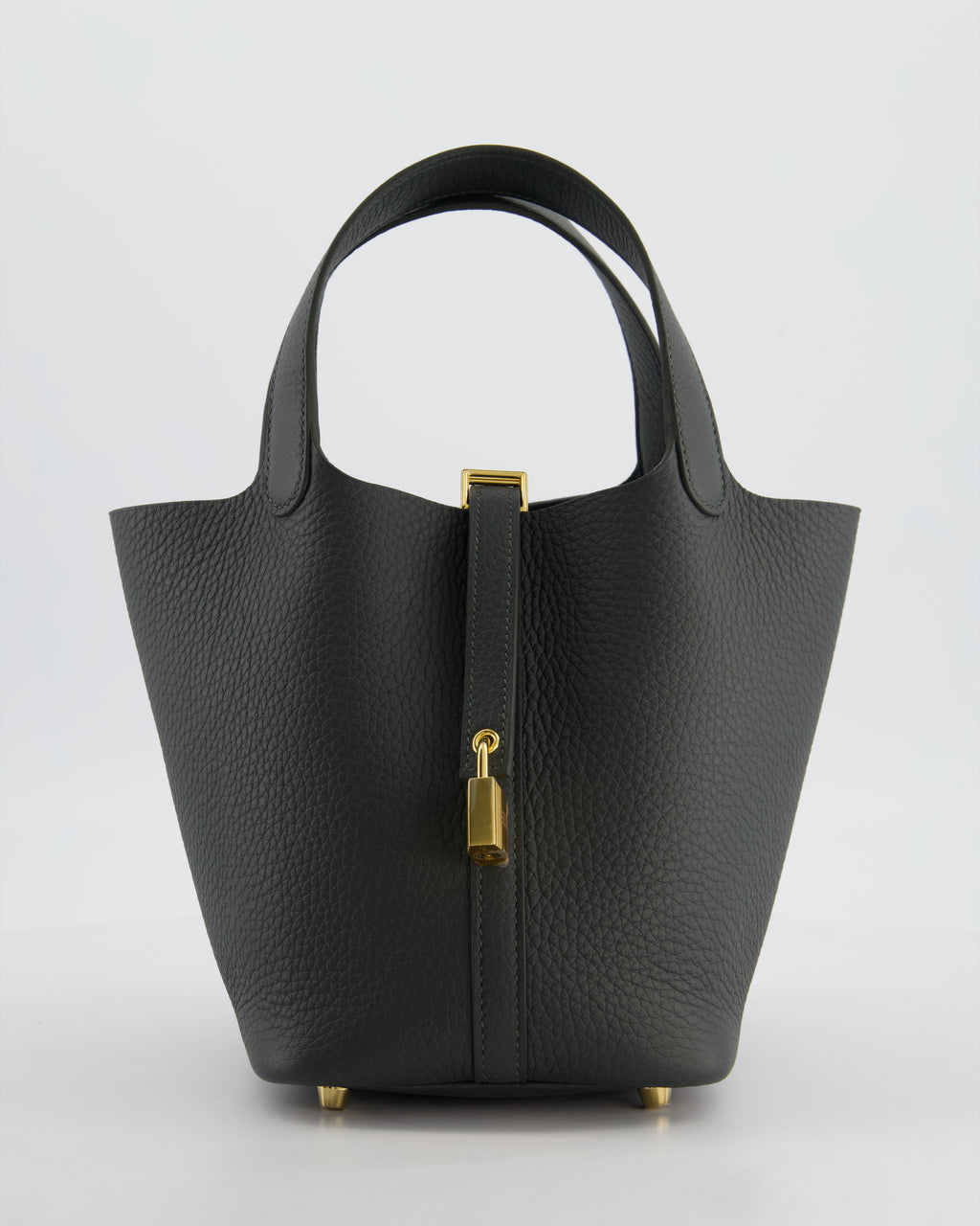 Hermès Picotin Lock 18 Bag in Vert Mangrove Clemence Leather with