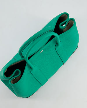 Hermès Garden Party 30 Bag in Vert Menthe Negonda Leather with Chevron Canvas Interior & Palladium Hardware