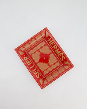 Hermès Rouge Sellier Porcelain Change Tray RRP 660£