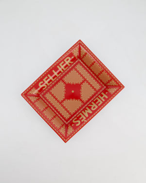 Hermès Rouge Sellier Porcelain Change Tray RRP 660£