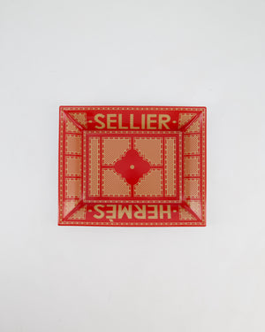 Hermès Rouge Sellier Porcelain Change Tray RRP 660£