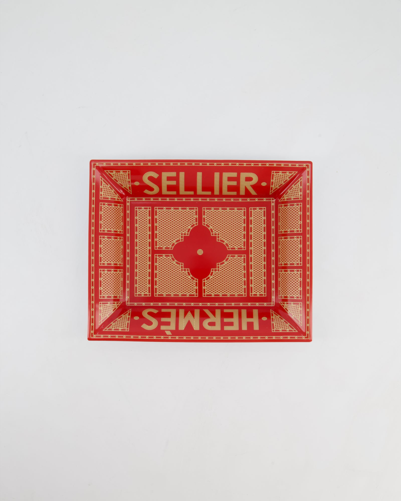 Hermès Rouge Sellier Porcelain Change Tray RRP 660£