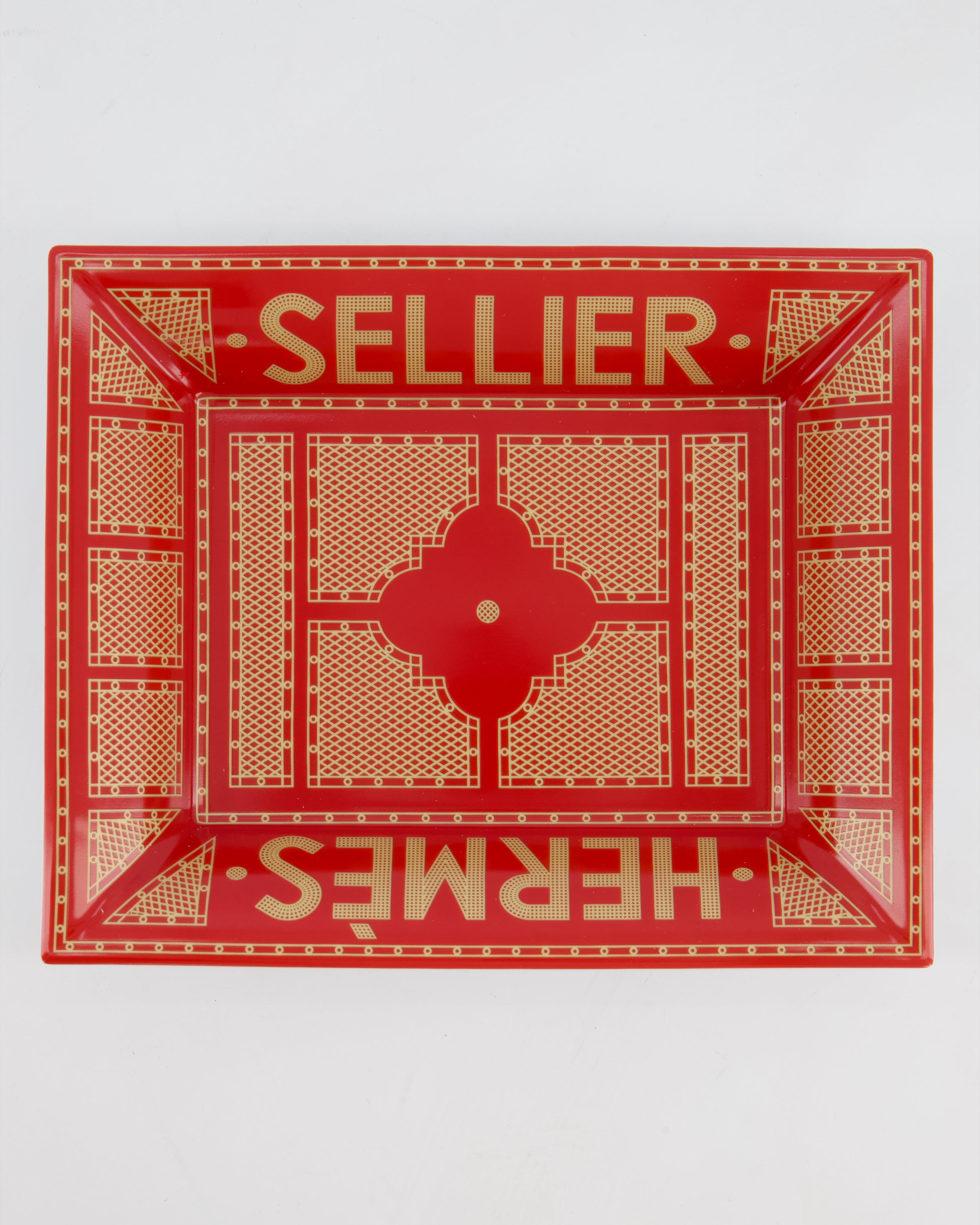 Hermès Rouge Sellier Porcelain Change Tray RRP 660£