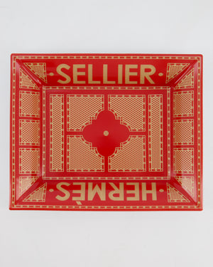 Hermès Rouge Sellier Porcelain Change Tray RRP 660£