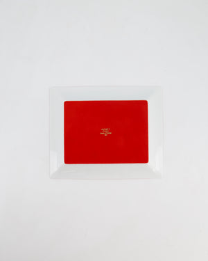 Hermès Rouge Sellier Porcelain Change Tray RRP 660£