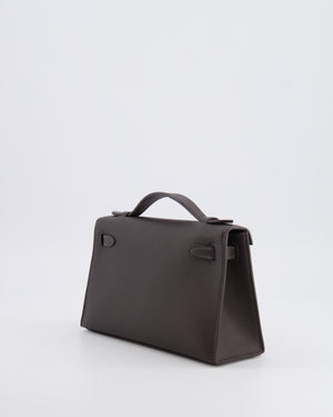 *RARE* Hermès Kelly Pochette Bag in Bai Brun Swift Leather with Gold Hardware