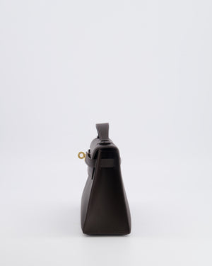 *RARE* Hermès Kelly Pochette Bag in Bai Brun Swift Leather with Gold Hardware