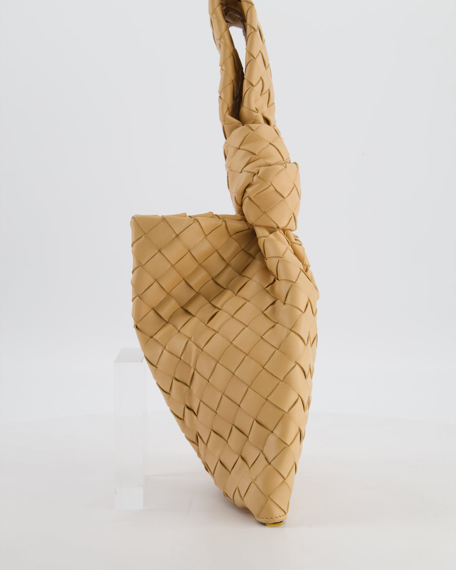Bottega Veneta The Mini Twist Bag in Beige Intrecciato Nappa Leather
