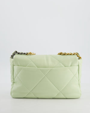 Chanel 19 Small Flap Bag in Pastel Pistachio Goatskin Leather with Tricolour Hardware