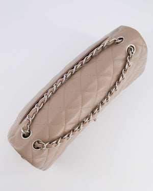 Chanel Jumbo Classic Double Flap Bag in Beige Taupe Caviar Leather with Silver Hardware RRP £9,540