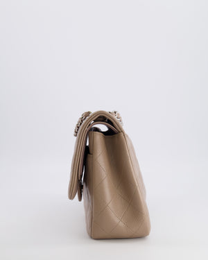 Chanel Jumbo Classic Double Flap Bag in Beige Taupe Caviar Leather with Silver Hardware RRP £9,540