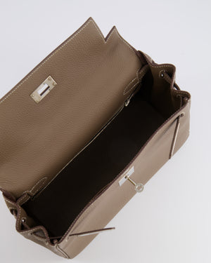 *FIRE PRICE* Hermès Kelly 28 Retourne Bag in Etoupe Togo Leather with Palladium Hardware