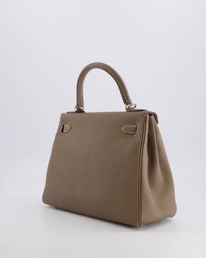 *FIRE PRICE* Hermès Kelly 28 Retourne Bag in Etoupe Togo Leather with Palladium Hardware