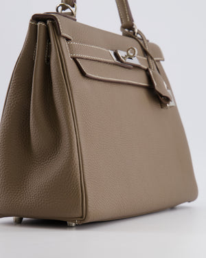 *FIRE PRICE* Hermès Kelly 28 Retourne Bag in Etoupe Togo Leather with Palladium Hardware