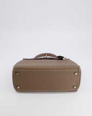 *FIRE PRICE* Hermès Kelly 28 Retourne Bag in Etoupe Togo Leather with Palladium Hardware