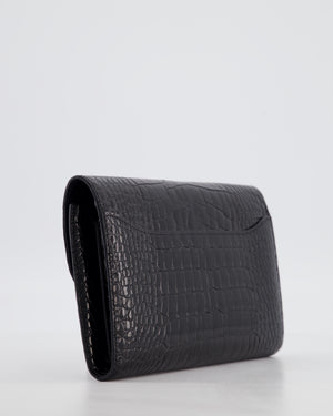 Hermès Constance Wallet in Noir Alligator with Palladium Hardware