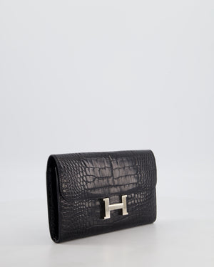 Hermès Constance Wallet in Noir Alligator with Palladium Hardware