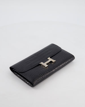 Hermès Constance Wallet in Noir Alligator with Palladium Hardware