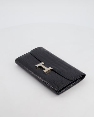 Hermès Constance Wallet in Noir Alligator with Palladium Hardware