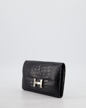Hermès Constance Wallet in Noir Alligator with Palladium Hardware