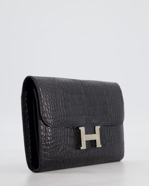 Hermès Constance Wallet in Noir Alligator with Palladium Hardware