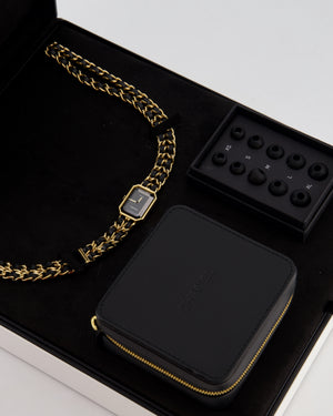 Chanel Premiere Sound Black and Gold Earphones and Watch Chain Necklace Set with Leather Travel Case RRP £20,000