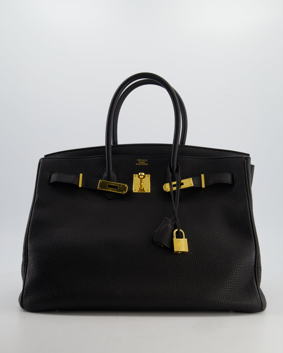 Hermès Birkin 35cm Retourne Bag in Black Togo Leather with Gold Hardware