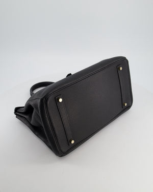 Hermès Birkin 35cm Retourne Bag in Black Togo Leather with Gold Hardware