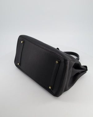 Hermès Birkin 35cm Retourne Bag in Black Togo Leather with Gold Hardware