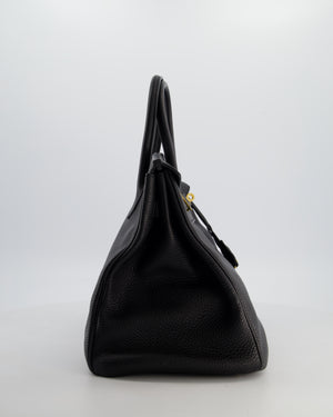 Hermès Birkin 35cm Retourne Bag in Black Togo Leather with Gold Hardware