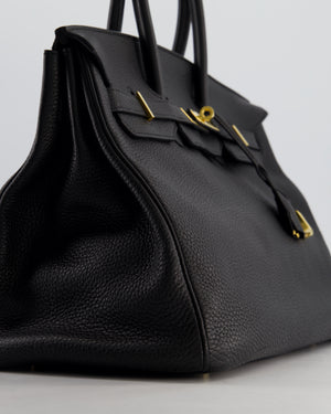 Hermès Birkin 35cm Retourne Bag in Black Togo Leather with Gold Hardware