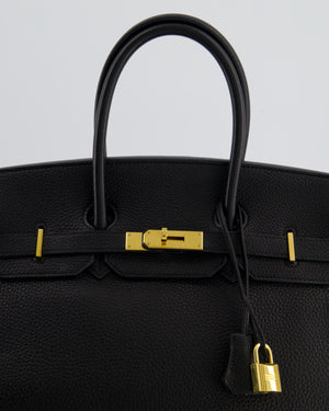 Hermès Birkin 35cm Retourne Bag in Black Togo Leather with Gold Hardware