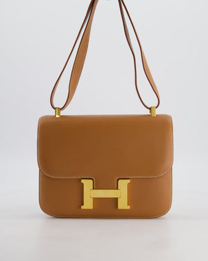 *COLLECTORS PIECE* Hermès Vintage Constance 23 in Vache Naturel Leather with Gold Hardware
