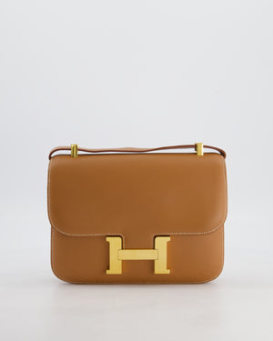 *COLLECTORS PIECE* Hermès Vintage Constance 23 in Vache Naturel Leather with Gold Hardware