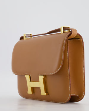 *COLLECTORS PIECE* Hermès Vintage Constance 23 in Vache Naturel Leather with Gold Hardware