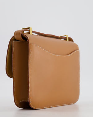 *COLLECTORS PIECE* Hermès Vintage Constance 23 in Vache Naturel Leather with Gold Hardware