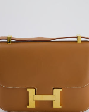 *COLLECTORS PIECE* Hermès Vintage Constance 23 in Vache Naturel Leather with Gold Hardware