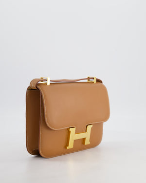 *COLLECTORS PIECE* Hermès Vintage Constance 23 in Vache Naturel Leather with Gold Hardware