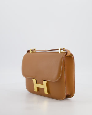 *COLLECTORS PIECE* Hermès Vintage Constance 23 in Vache Naturel Leather with Gold Hardware