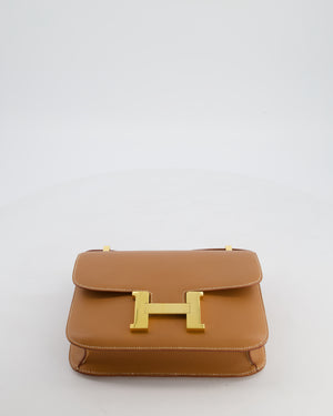 *COLLECTORS PIECE* Hermès Vintage Constance 23 in Vache Naturel Leather with Gold Hardware