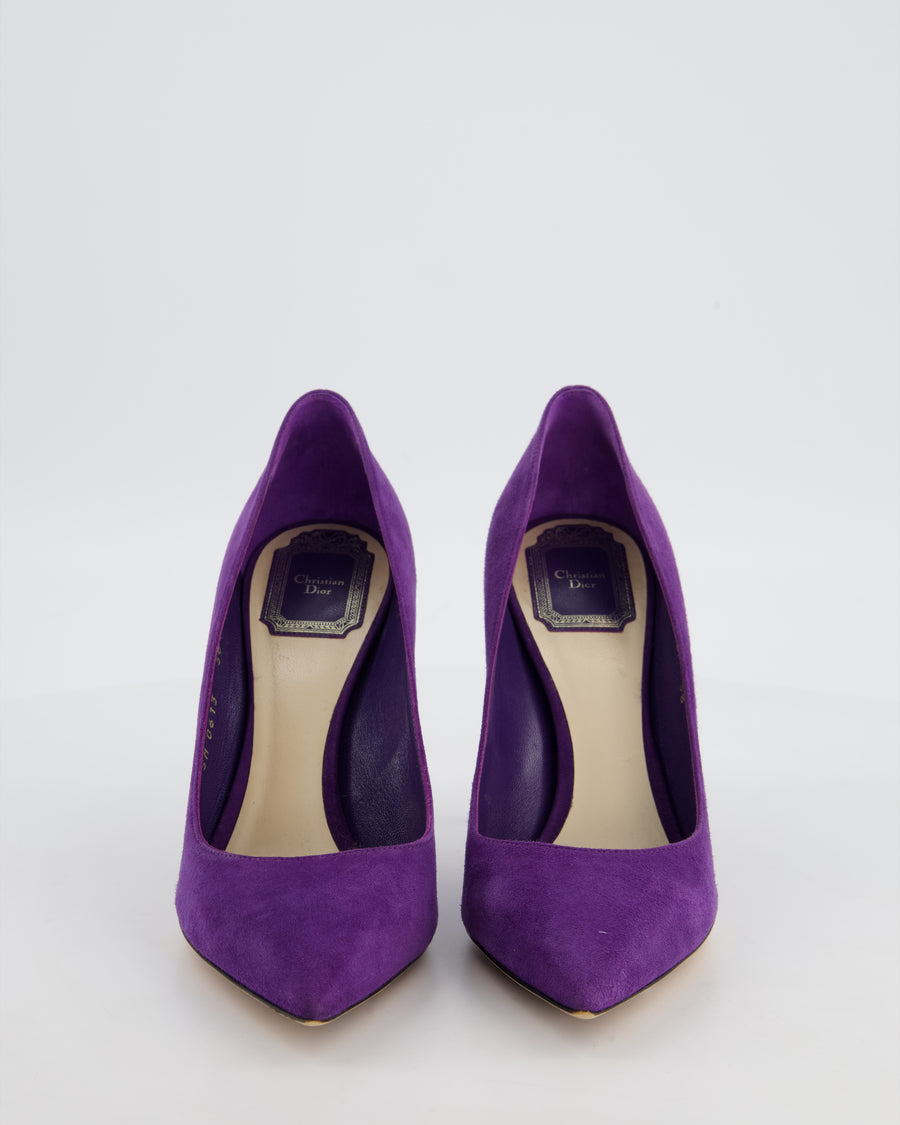 Christian Dior Purple Pointed Suede Stiletto Heels Size EU 38