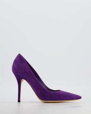 Christian Dior Purple Pointed Suede Stiletto Heels Size EU 38