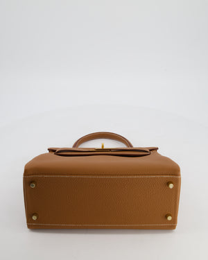 Hermès Kelly 28 Retourne Bag in Gold Togo Leather with Gold Hardware